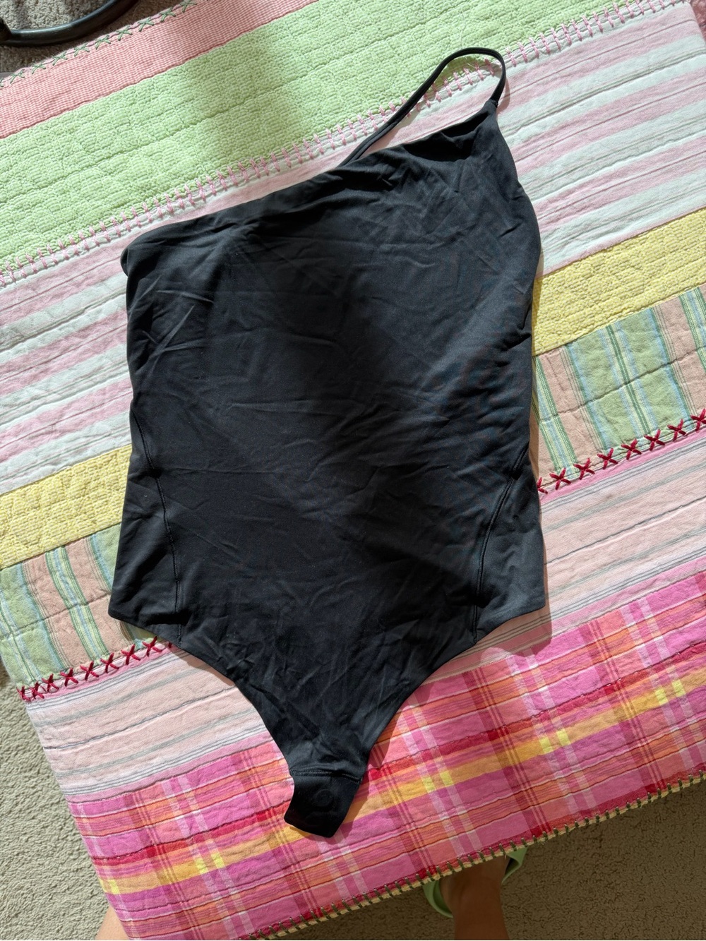 LuluLemon Black One-Shoulder bodysuit